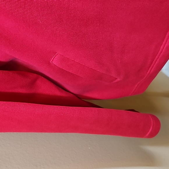 TALBOTS SWEATER ZIP UP TOP RED L LARGE 100% COTTON LIKE NEW - Picture 4 of 8